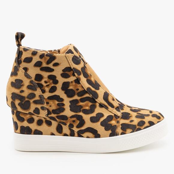 Leopard Print Sneaker Wedges - 5.5 - Picture 2 of 4